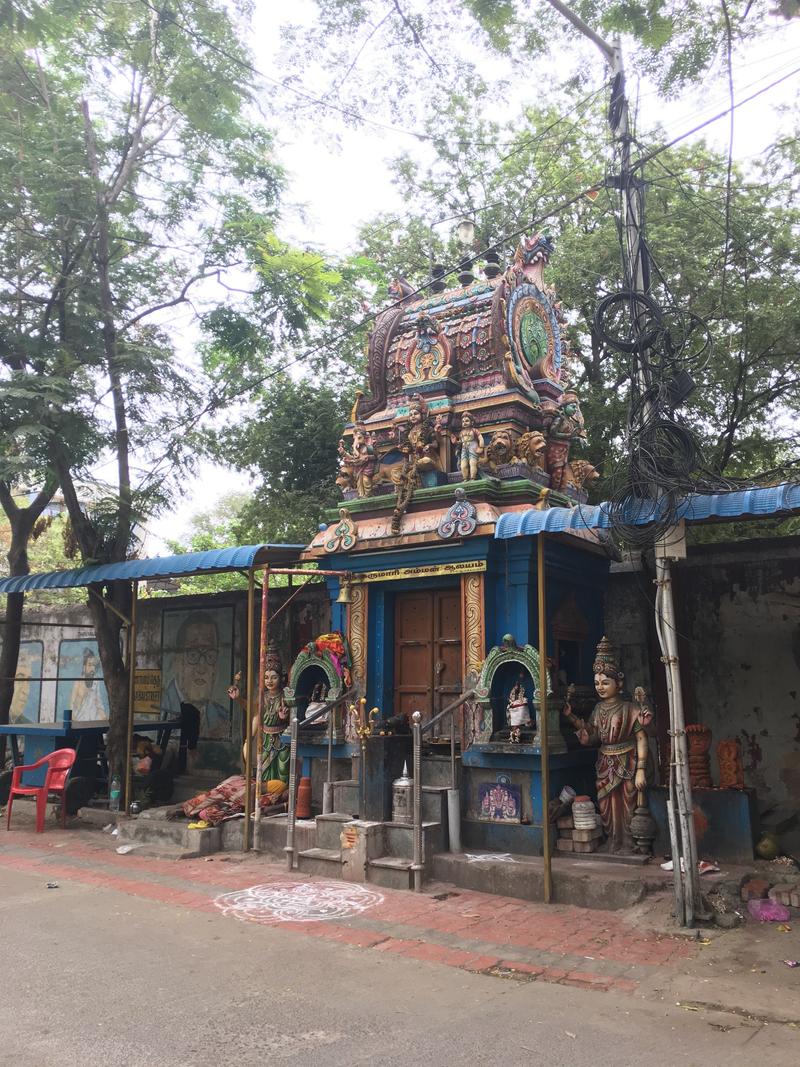 Street views of a Hindu temple, Chennai, Tamil Nadu, India