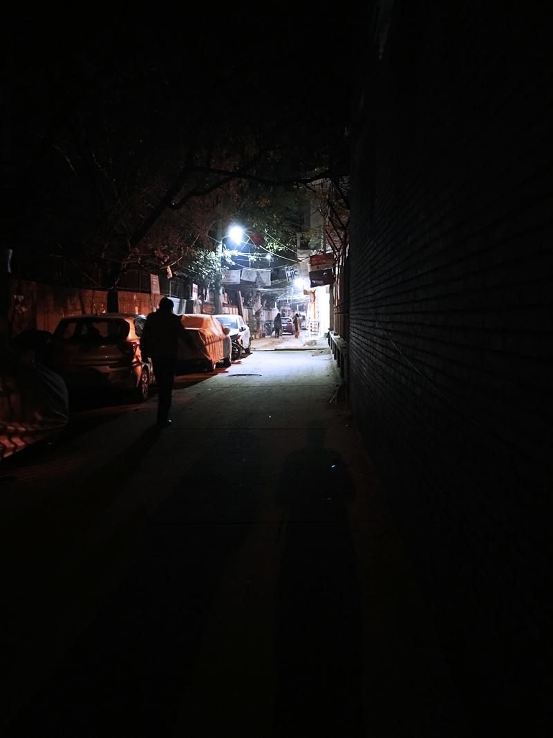 Walking to dinner, street views, New Delhi, Delhi, India