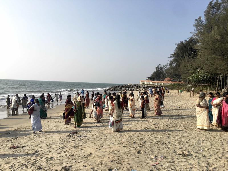 At the beach along the Arabian sea, Ernakulam, Kerala, India