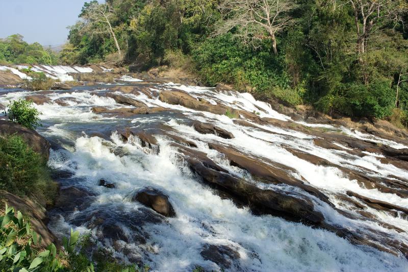Rapid water at Athirappilly Falls, Ernakulam, Kerala, India