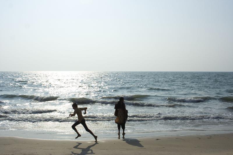 Running at the beach along the Arabian sea, Ernakulam, Kerala, India