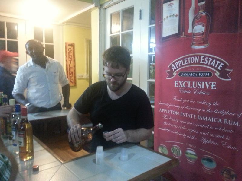 Pouring rum at Appleton Estate, Negril, Jamaica