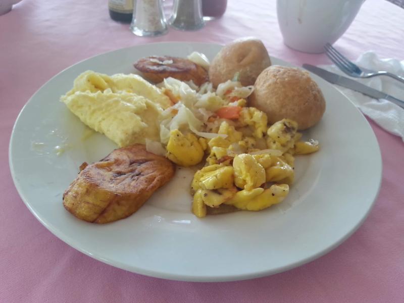 Typical breakfast. Negril Escape, Negril, Jamaica