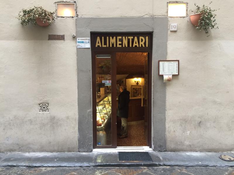 Exterior of Alimentari, Florence, Italy