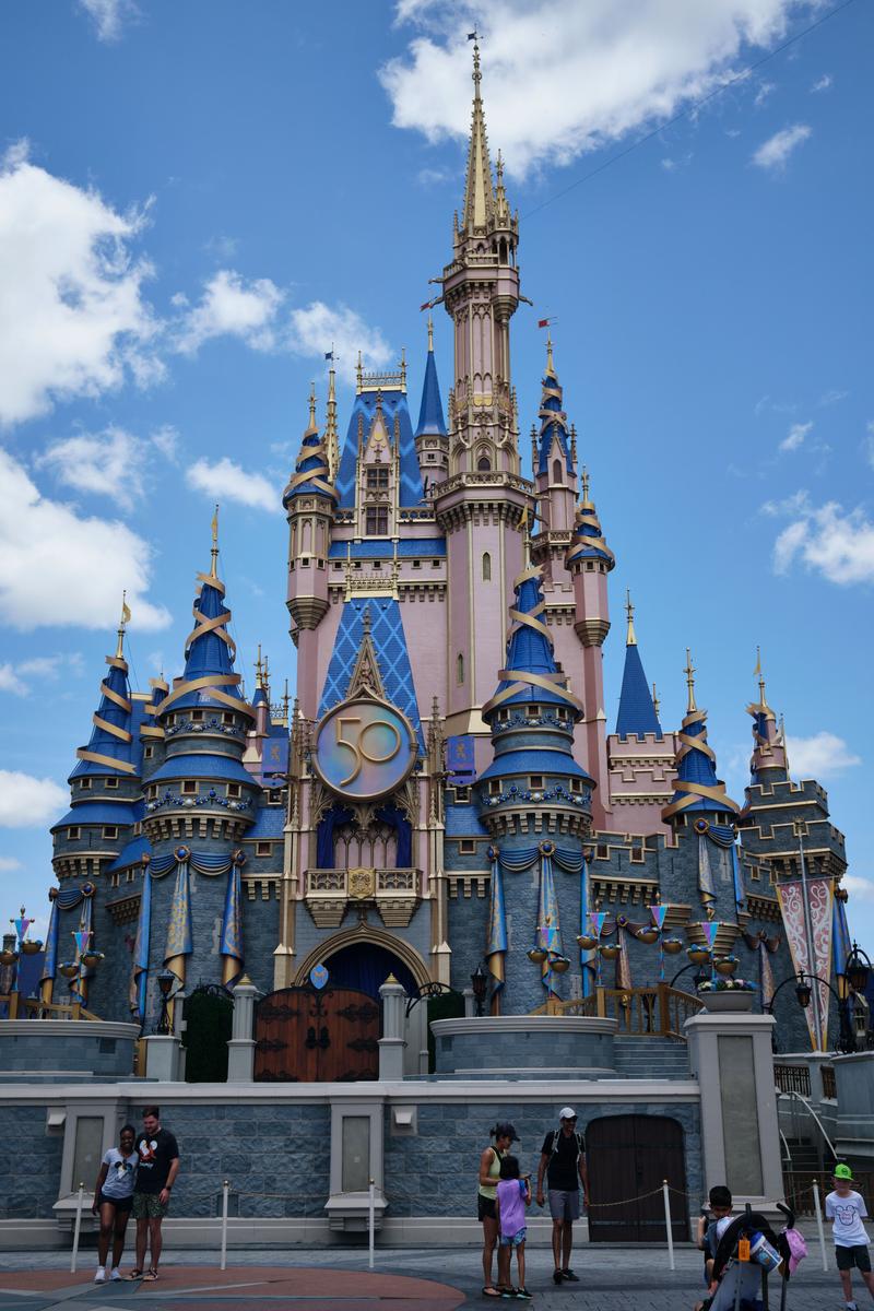 50th Anniversary Castle, Magic Kingdom, Walt Disney World.