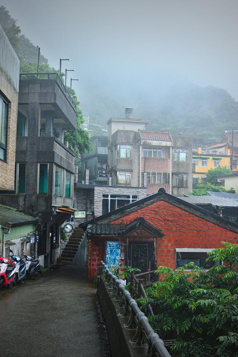 Foggy landscape views, Jiufen, Taiwan