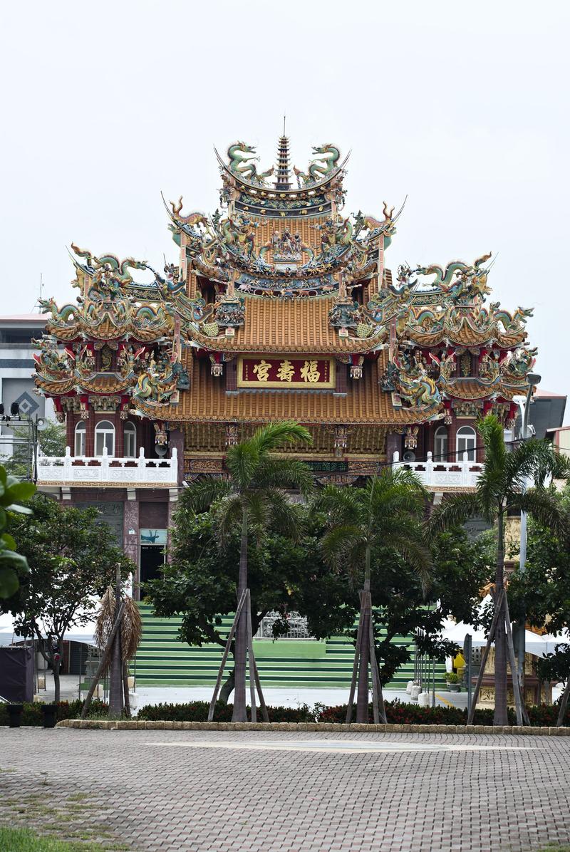 Temple details on Cijin Island, Taiwan