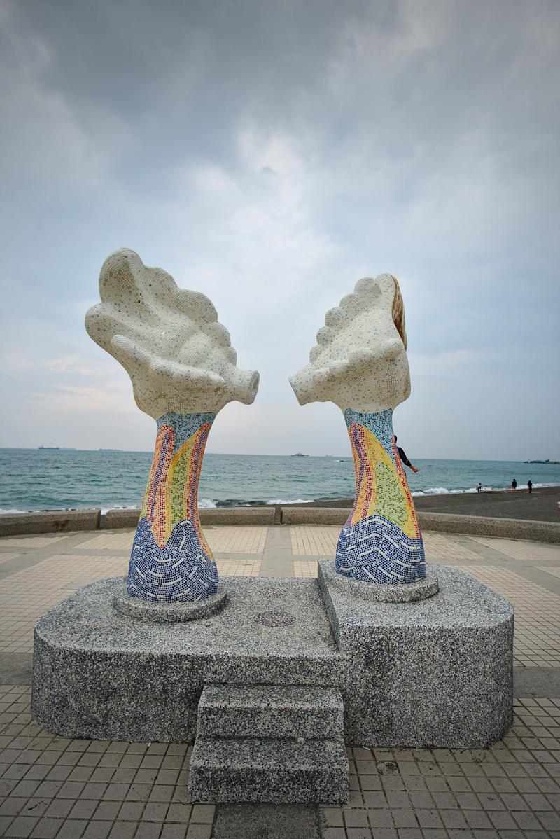 Shell sculptures on Cijin Island, Taiwan