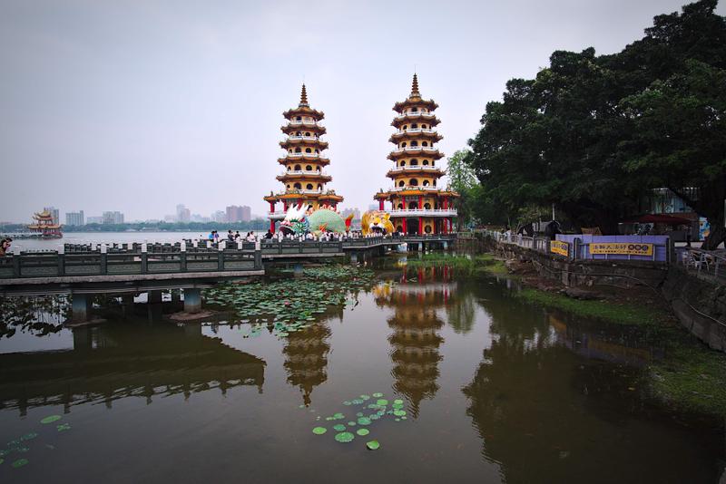 Dragon Tiger Pagoda on Lotus Pond in Kaohsiung, Taiwan