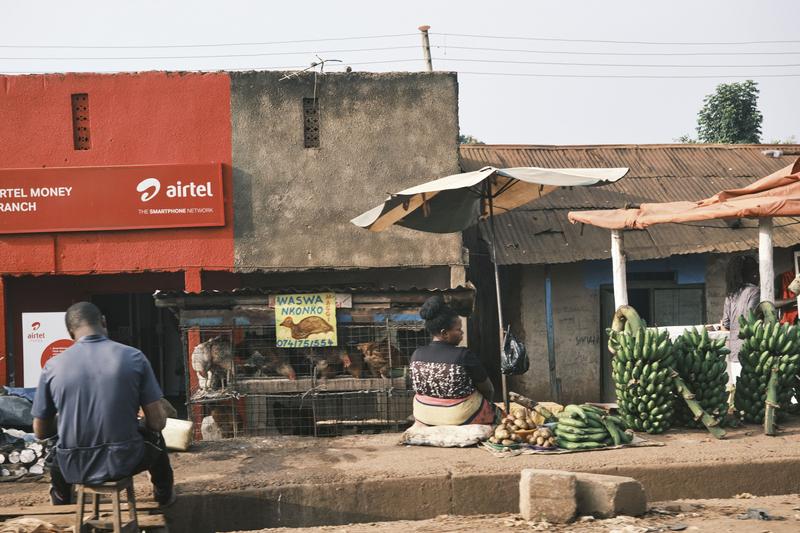 Store front and fruit stand, Uganda