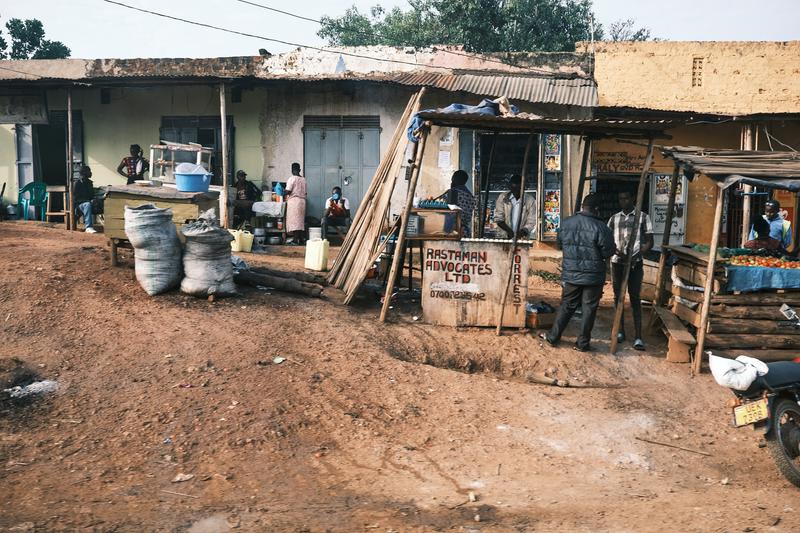 Store front and fruit stand, Uganda