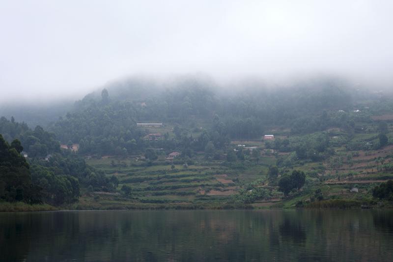 Foggy water landscape, Uganda