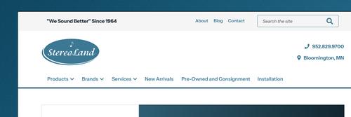 StereoLand website screenshot